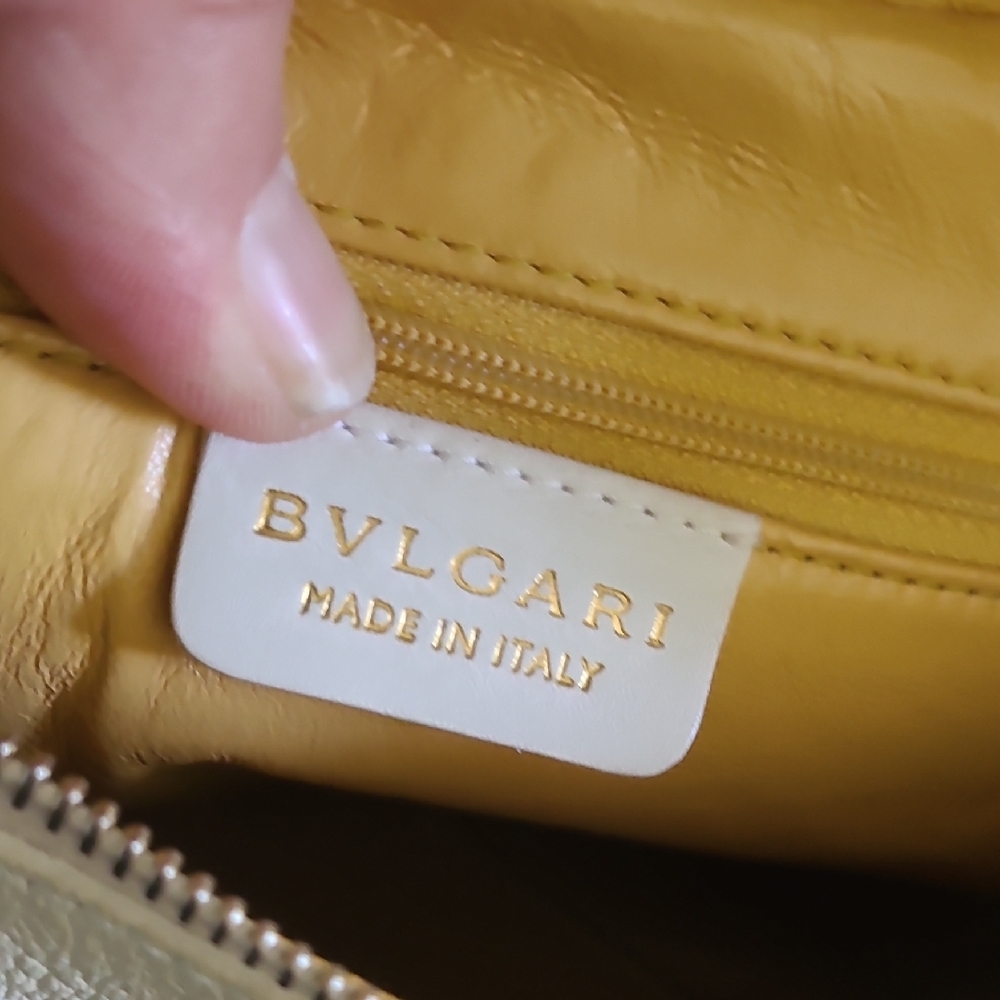 Bulgari Cream Hobo Bag with Gold Accents - Picture 13 of 15